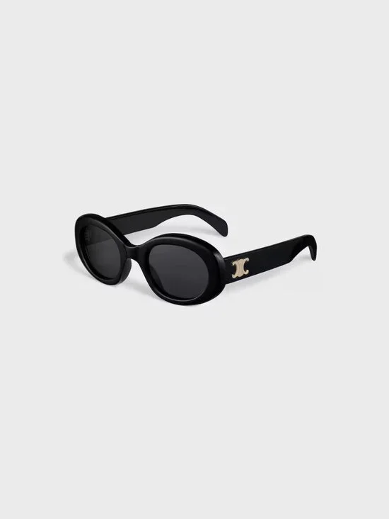 Celine Triomphe Sunglasses (Oval) in Black - Picture 1 of 8